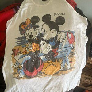 AO Beach Mickey & Minnie Mouse Tank Top Front Back